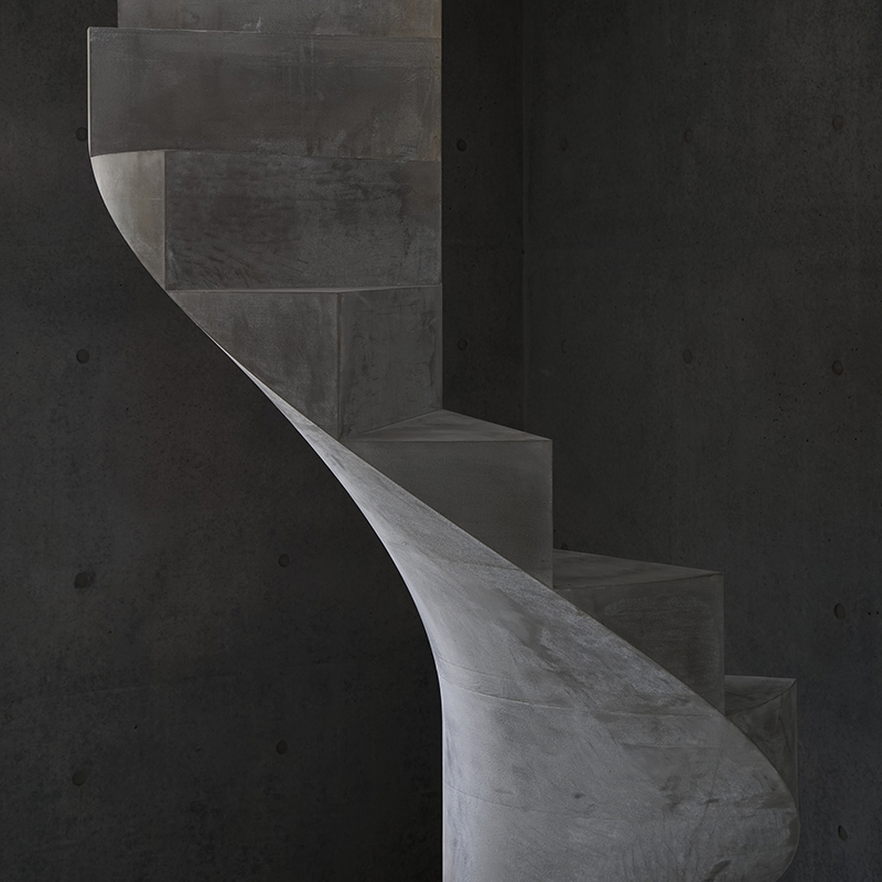 concrete spiral staiecase